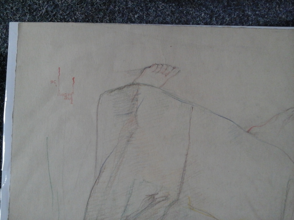 Joop van den Berg (1897-1985) Aquarel 1936 (48x38) Vrouw met kruik kopen? Bied vanaf 10!