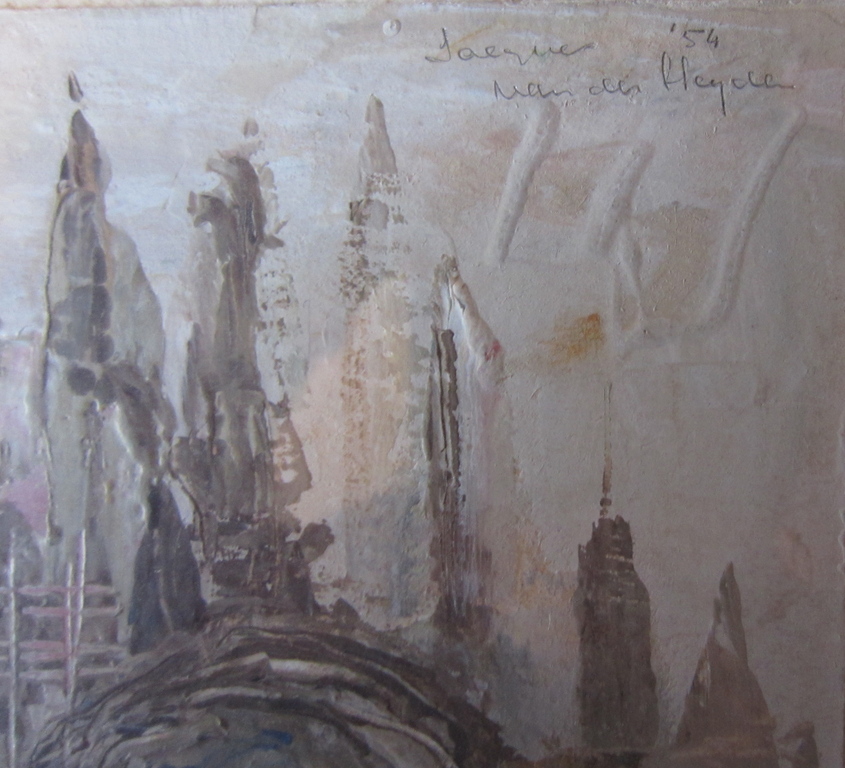 JCJ VANDERHEYDEN  OLIE OP PAPIER COLLECTOR'S ITEM 1954  kopen? Bied vanaf 1!