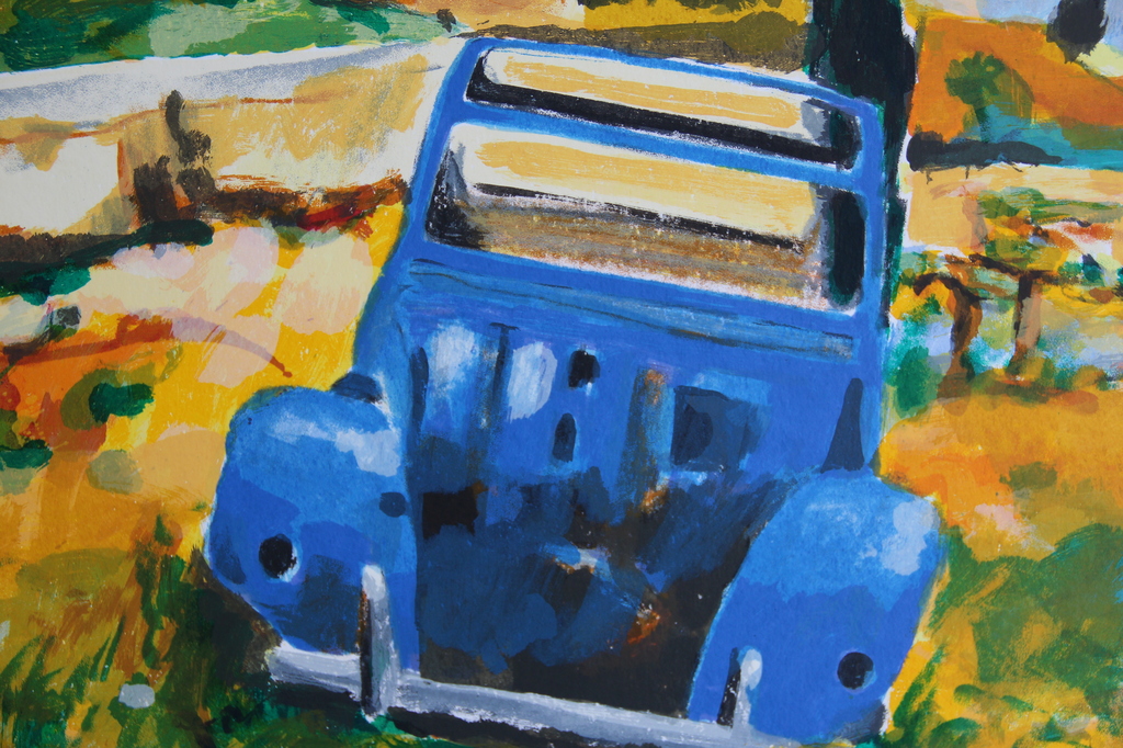 Willem Brauck zeefdruk 2cv  kopen? Bied vanaf 30!