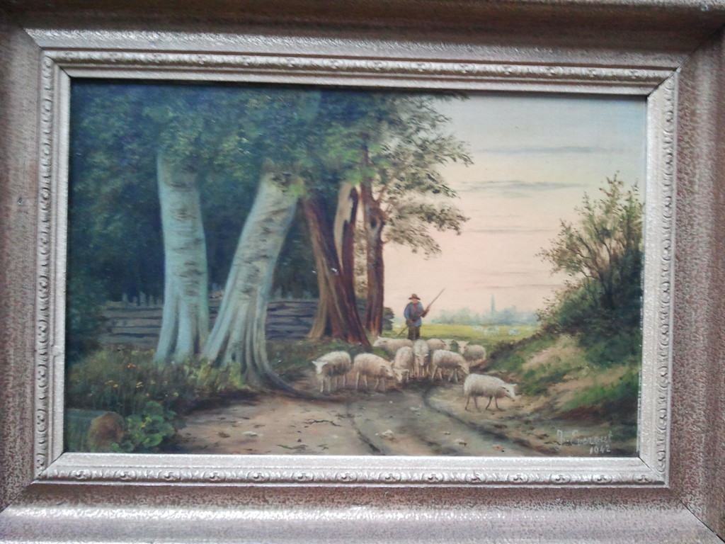 J. Everout 1942, olieverf op paneel, kopen? Bied vanaf 67!