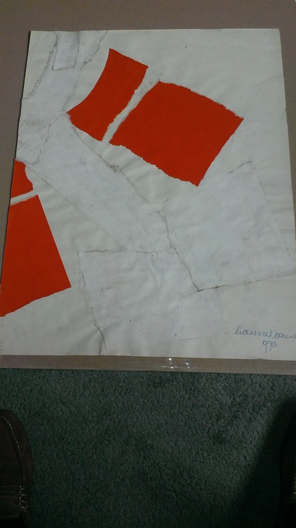 Hannes van Es, Collage op papier 1973 unica kopen? Bied vanaf 1!