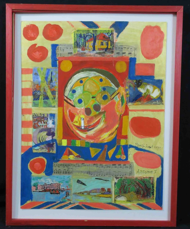 Meertje Kaal: Acryl en Collage, Antoine I - Ingelijst kopen? Bied vanaf 1!
