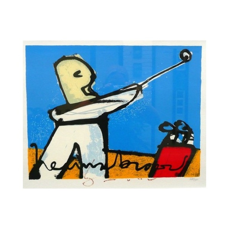 Herman Brood, Originele zeefdruk op papier, 300 ex incl. certificaat. verkocht voor € 220!