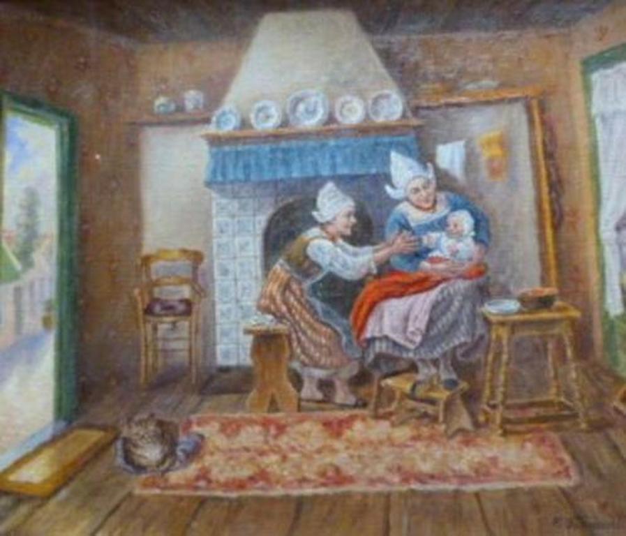 Onbekend (20ste eeuw) - Volendams interieur kopen? Bied vanaf 1!