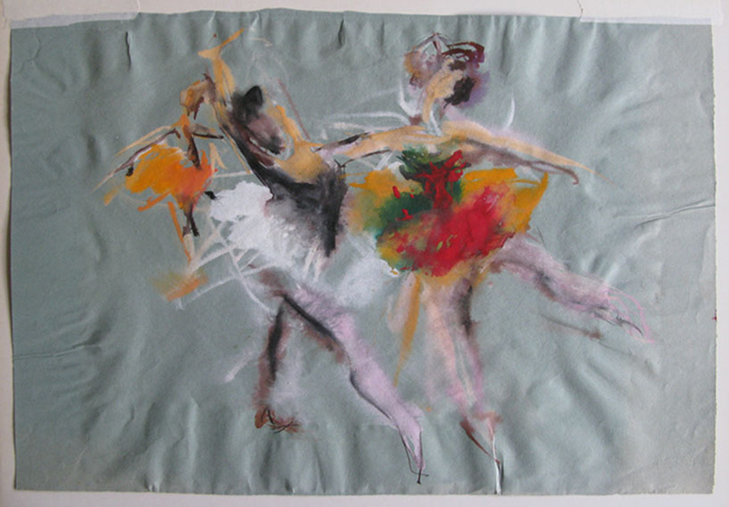 Willy Belinfante - KLEURRIJK BALLET - aquarel kopen? Bied vanaf 1!