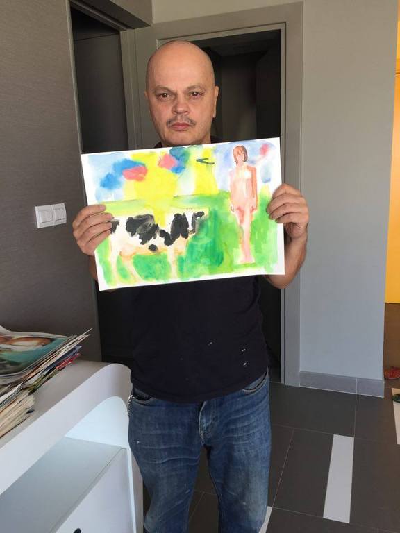 Peter Klashorst - Friesian girls - gemengde techniek op papier - gesigneerd kopen? Bied vanaf 85!