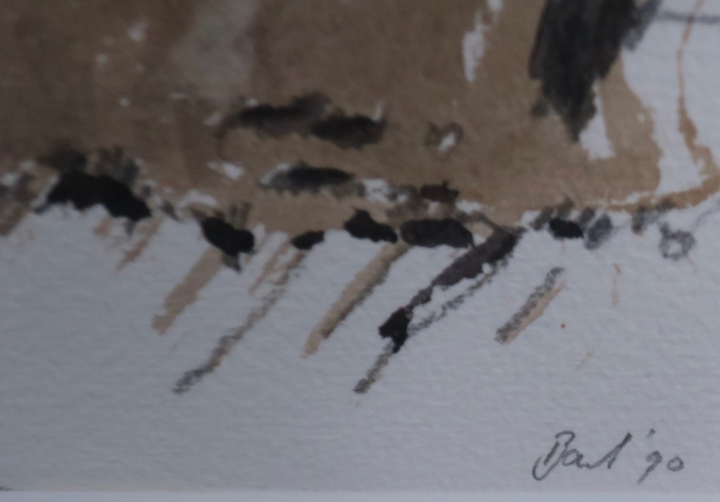 Bart Elfrink: Aquarel, Bass Alpes -Ingelijst kopen? Bied vanaf 1!