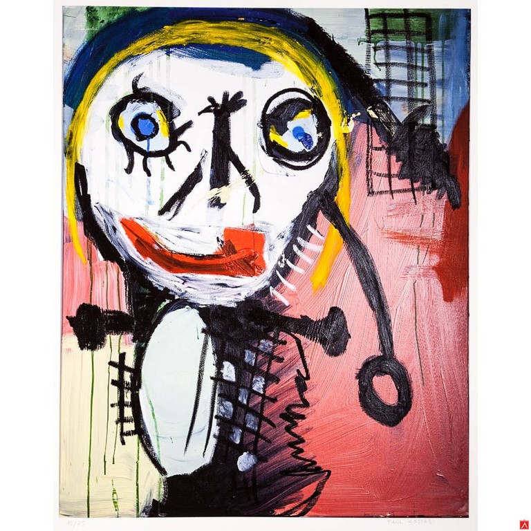 PAUL KOSTABI, Grade School , giclee op handgeschept zwaar katoenpapier, 2012 verkocht voor € 60!