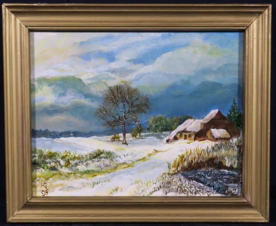 Herman Lievers: Olieverf op doek, Winter landschap - Ingelijst kopen? Bied vanaf 1!