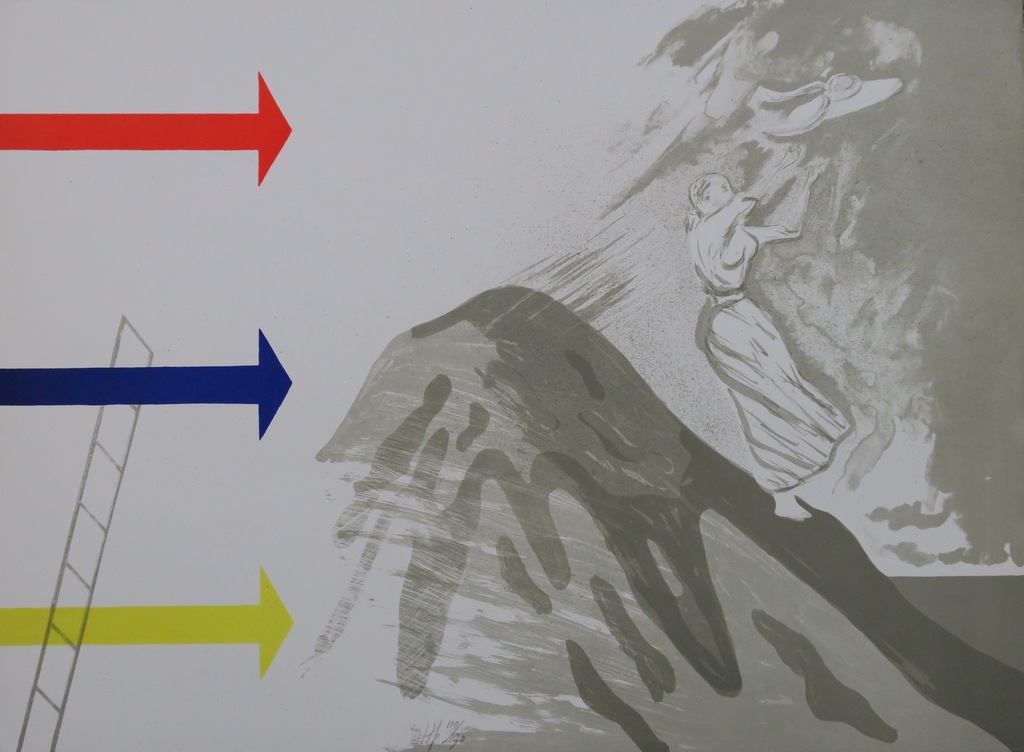 Hannes Postma: Litho, Zonder titel (compositie met pijlen) kopen? Bied vanaf 1!