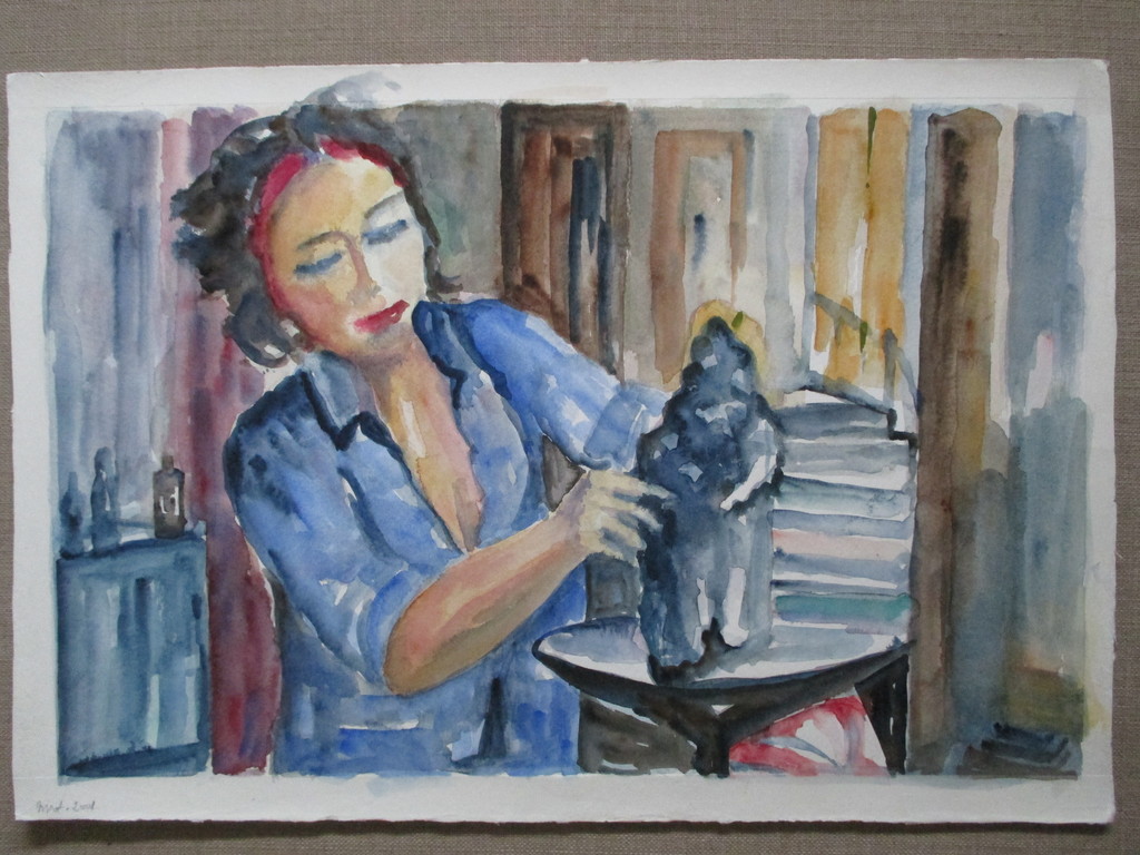 Tweezijdige aquarel, onbekende kunstenaar kopen? Bied vanaf 1!