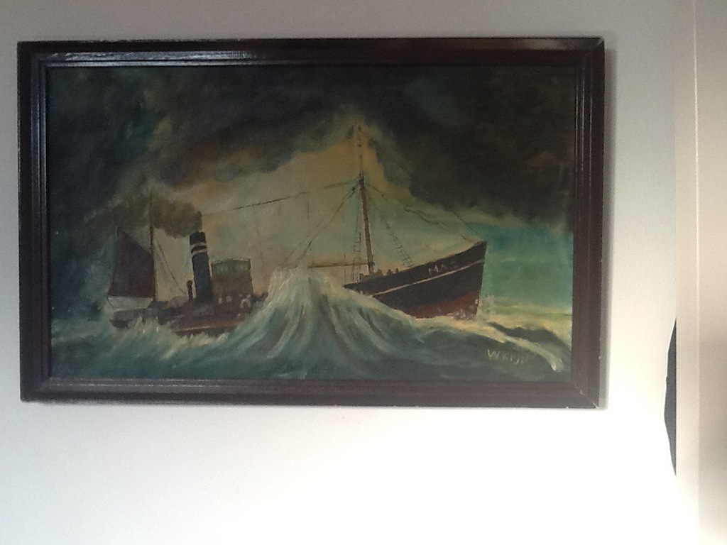 W.Klijn schilderij Storm op zee kopen? Bied vanaf 1!