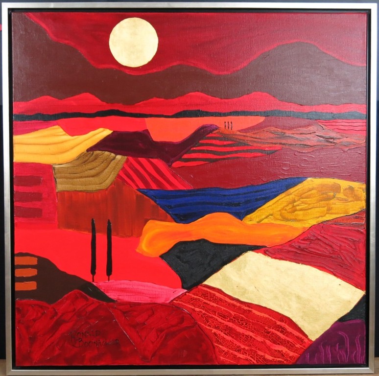 Ronald Boonacker: Acryl op doek, Italie - Ingelijst verkocht voor € 510!