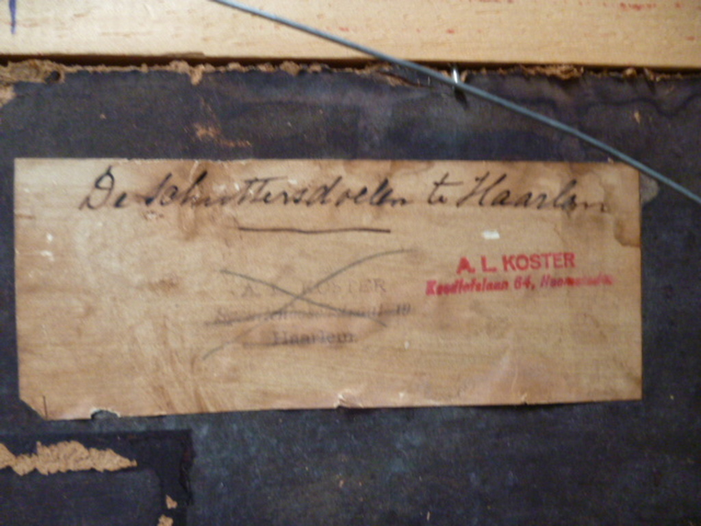 A.L.Koster - olieverf - De Schuttersdoelen te Haarlem kopen? Bied vanaf 500!