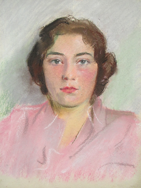 LAATSTE KEER: Reinhold Pallas, pasteltekening, portret verkocht voor € 50!