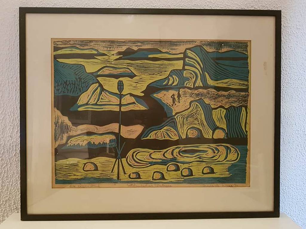 Frans de Haas ( 1934-2007) Houtsnede  kopen? Bied vanaf 50!