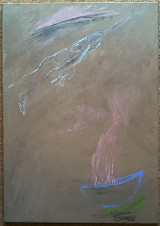 Hans Landsaat - Op weg naar een binnenzee, acrylverf op doek kopen? Bied vanaf 140!