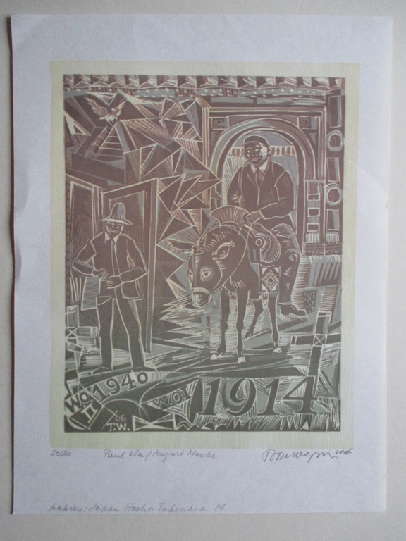 Toon Wegner, Linosnede, "Paul Klee/August Macke" 2006 kopen? Bied vanaf 15!