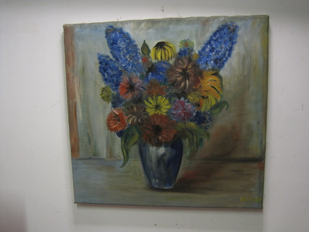 Gesigneerd omstreeks 1930 expressionistisch olieverf "stilleven van Veldbloemen kopen? Bied vanaf 1!