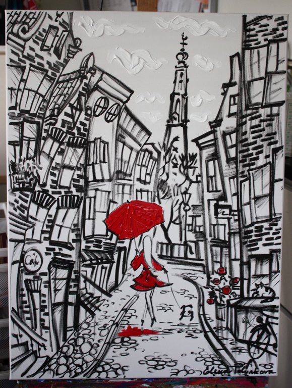 Elena Polyakova: Acrylverf , Aan Amsterdamse straat kopen? Bied vanaf 95!