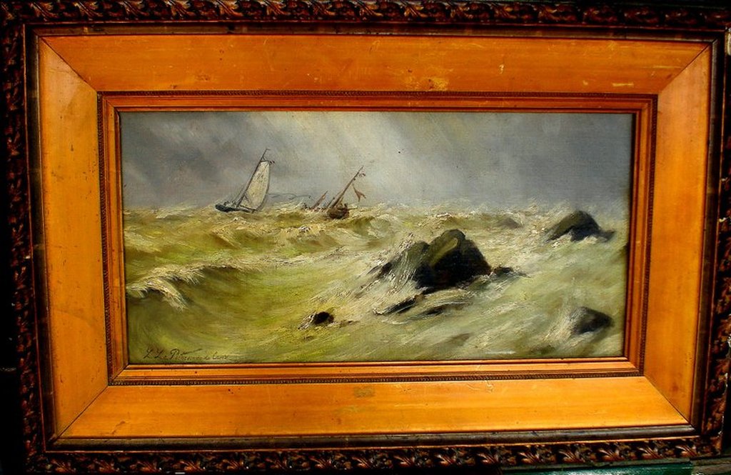 Louis Lepoittevin - Antieke maroufle van de franse meester Louis Poittevin de la croix 1847- 1909 kaufen? Bieten Sie von 1000!
