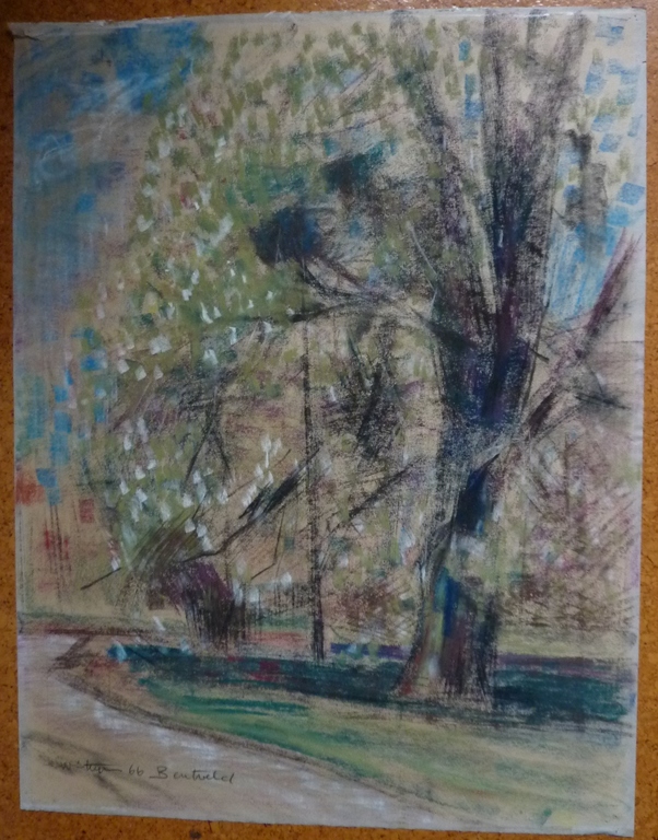 Wim Steijn monumentale tekening "Bentveld" 1966 verkocht voor € 50!