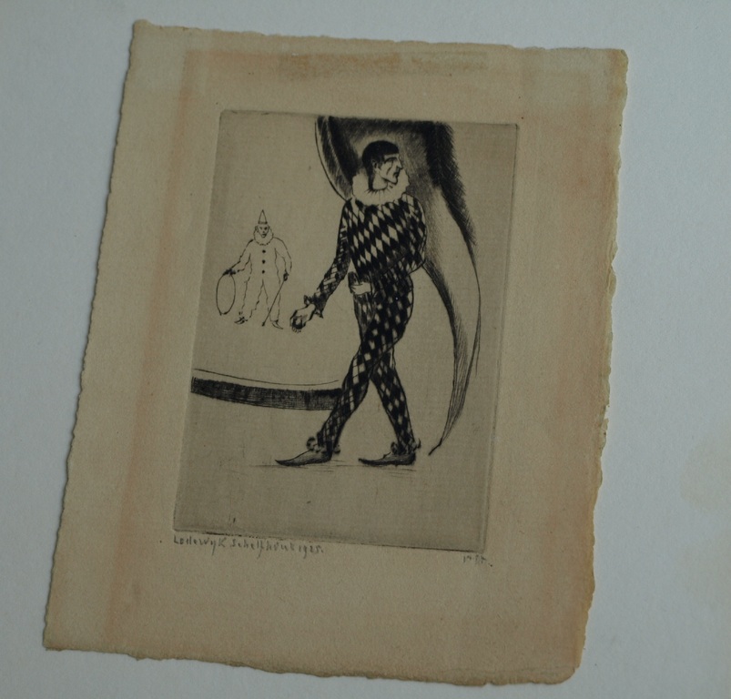 Lodewijk Schelfhout (1881-1943) : Ets – De clown – Gesigneerd – 1925  kopen? Bied vanaf 1!