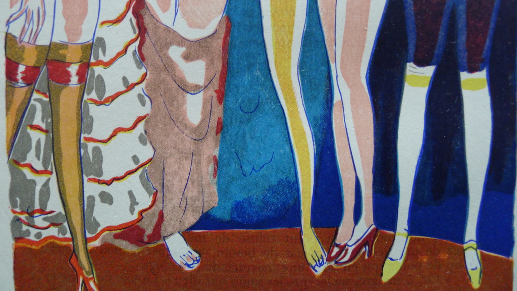 Kees van Dongen, houtgravure : ' Les six Adolescentes', 1955, 1001 nacht kopen? Bied vanaf 75!