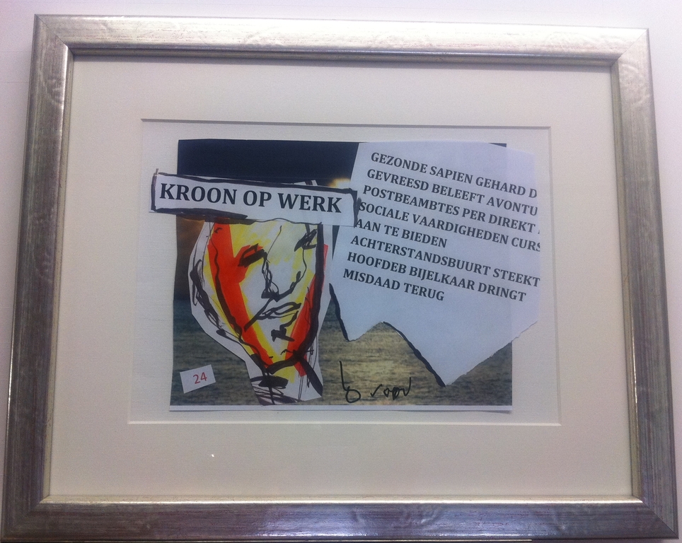 Herman Brood originele collage / tekening + HBM certificaat verkocht voor € 400!