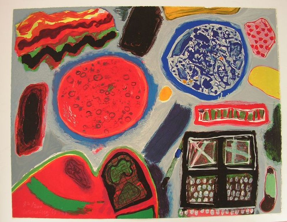Grote Corneille litho "Paysage" 1965 / 1989 verkocht voor € 200!