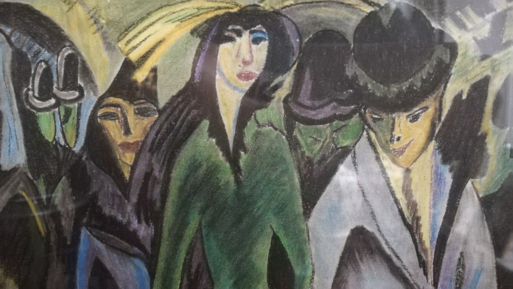 Onbekend kunstenaar naar Kirchner,Pure Art Déco - aquarel,Les dames du quartier kopen? Bied vanaf 30!