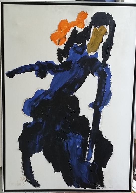 Jan Sierhuis - olieverf op doek TANGO kopen? Bied vanaf 1250!