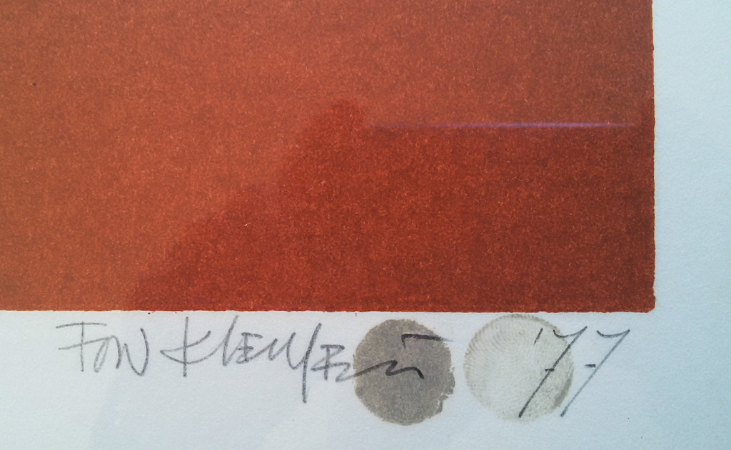 Fon Klement - Inclinaison, hoogdruk boardsnede (ingelijst, zeer groot) kopen? Bied vanaf 270!