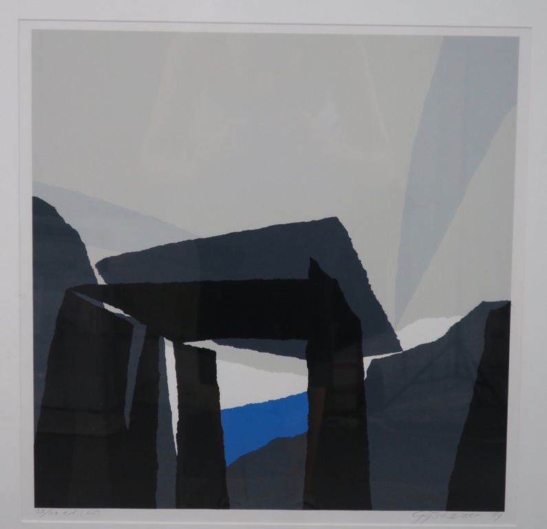 Gijs Keizer: Zeefdruk, Landschapscompositie - Ingelijst kopen? Bied vanaf 1!