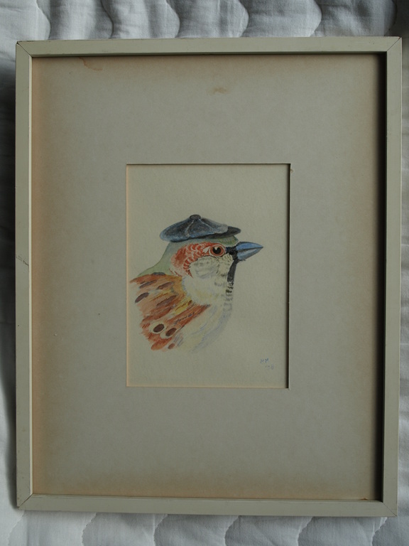 Marten Molema – Gouache – Jan met de pet – Gesigneerd – 1978 - Ingelijst kopen? Bied vanaf 1!