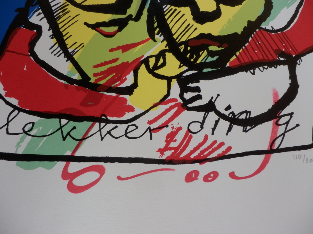 HERMAN BROOD, Gelimiteerde en HANDGESIGNEERDE Zeefdruk  LEKKER DING kopen? Bied vanaf 175!