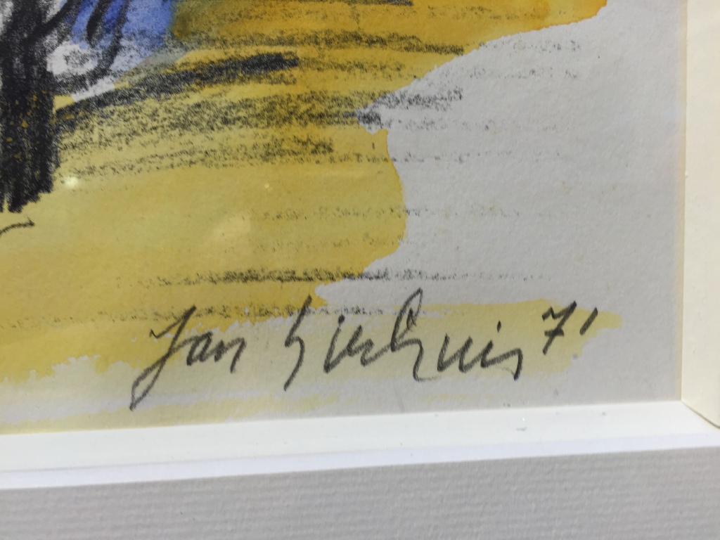 JAN SIERHUIS Originele aquarel van de Bekende ( CoBrA ) kunstenaar. kopen? Bied vanaf 1!