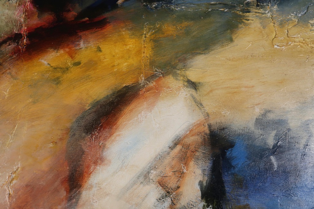 Hans Vanhorck: Gemengde techniek op paneel, Embrace - Ingelijst (Zeer groot) kopen? Bied vanaf 1000!