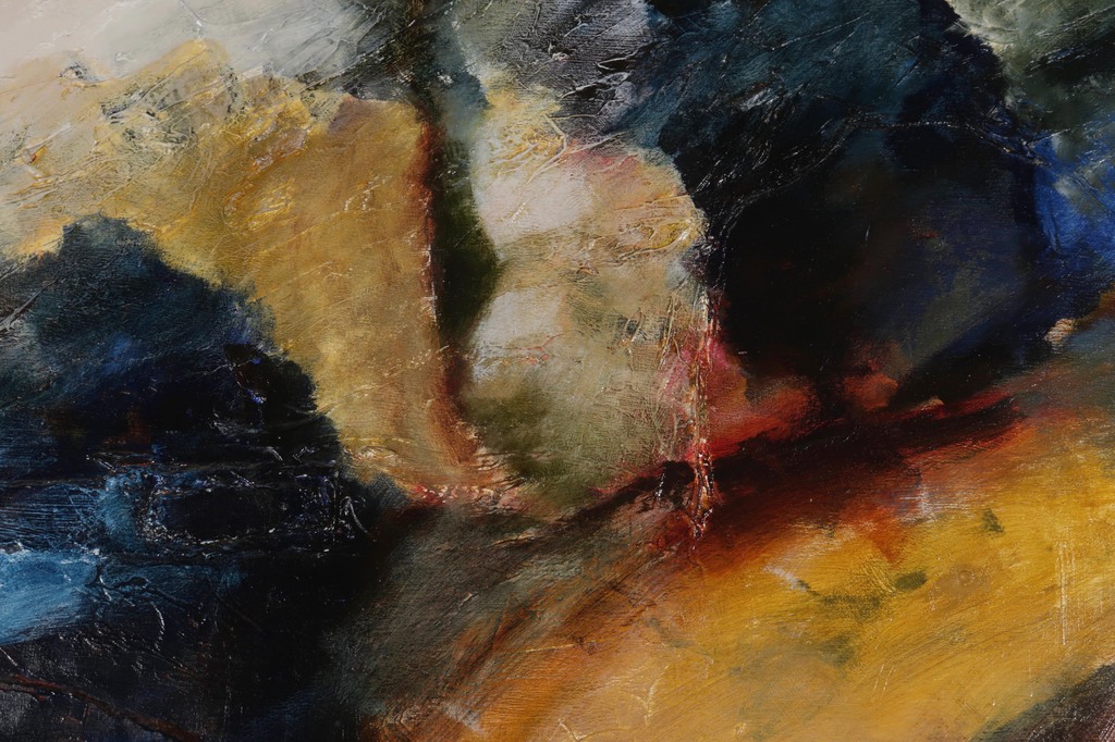 Hans Vanhorck: Gemengde techniek op paneel, Embrace - Ingelijst (Zeer groot) kopen? Bied vanaf 1000!