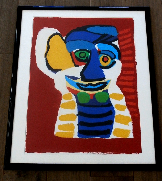 Karel Appel - ingelijste zeefdruk: Saarbrucken - 1978 kopen? Bied vanaf 425!