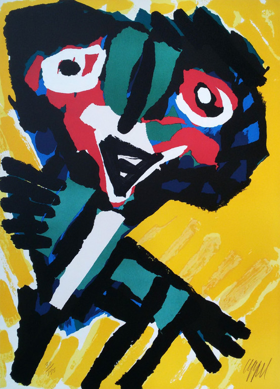 Karel Appel - Figuurtje, zeefdruk (ingelijst) kopen? Bied vanaf 450!