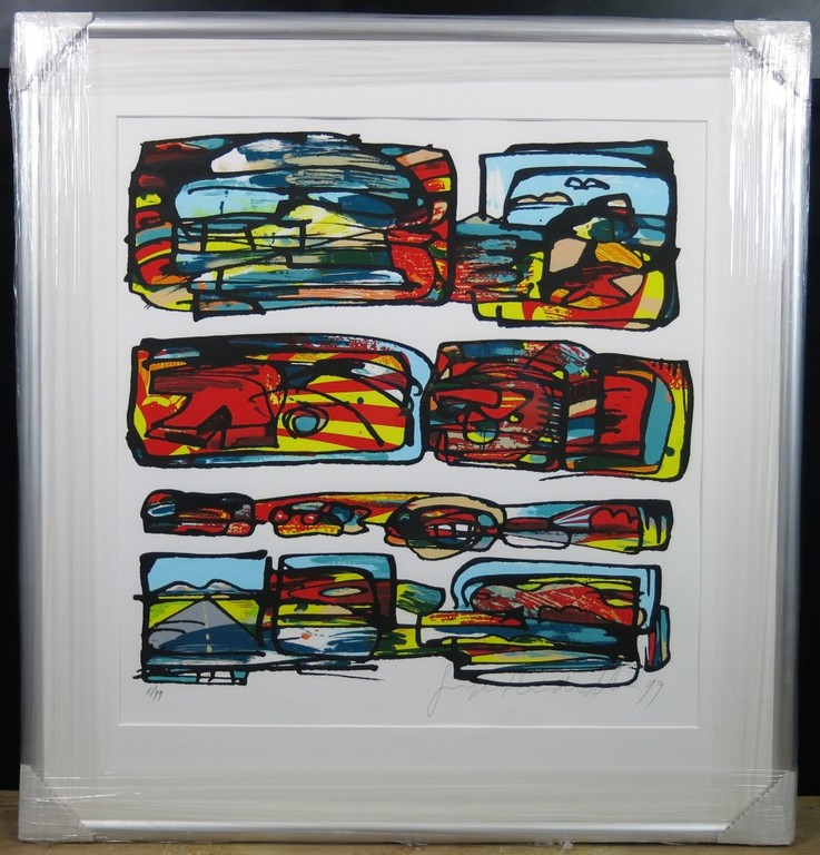 George Heidweiller: Zeefdruk, Zonder titel -Ingelijst (groot) kopen? Bied vanaf 60!