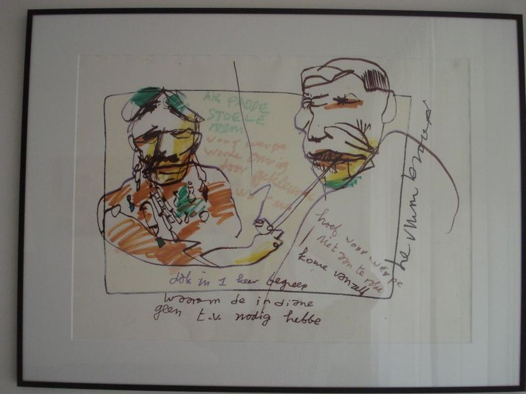 Zeer bekend origineel schilderij / tekening Herman Brood kopen? Bied vanaf 850!