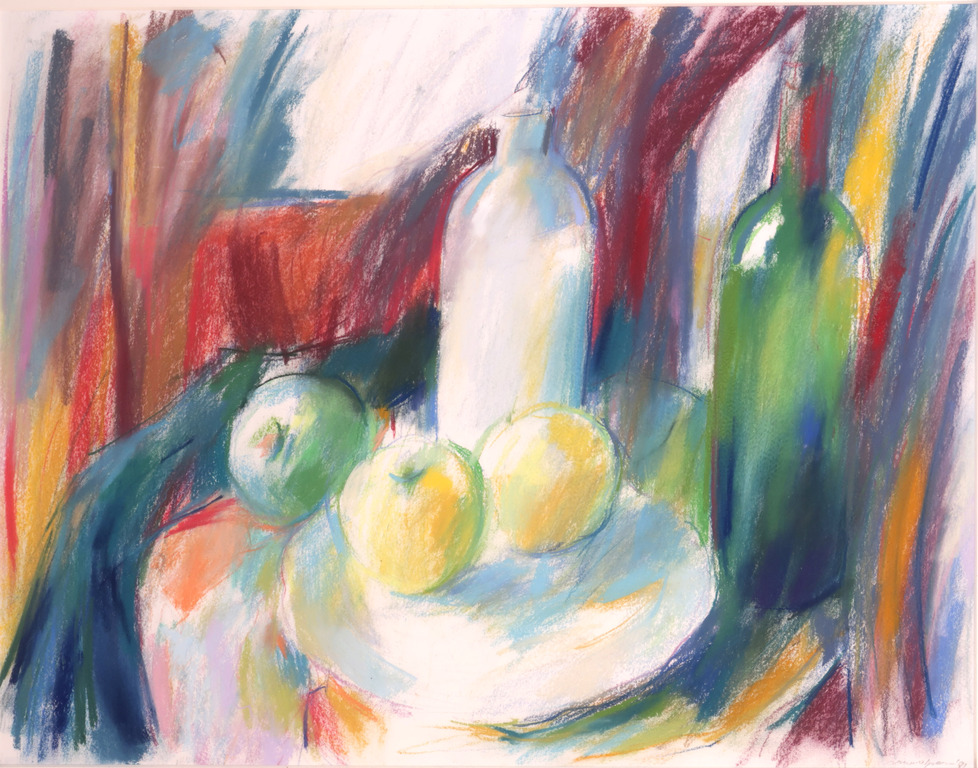 Arno van Iperen: Pastelkrijt tekening op papier, Stilleven II - Ingelijst kopen? Bied vanaf 20!