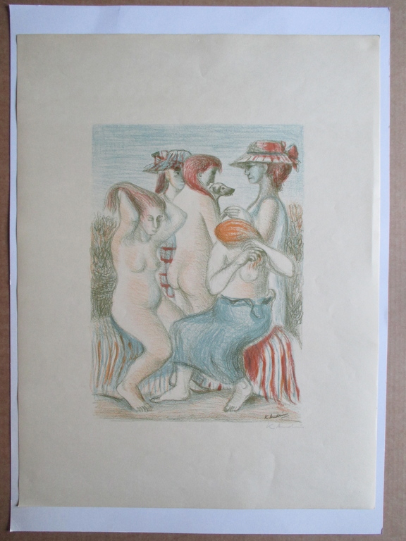 Kees Andrea, litho, baadsters kopen? Bied vanaf 25!