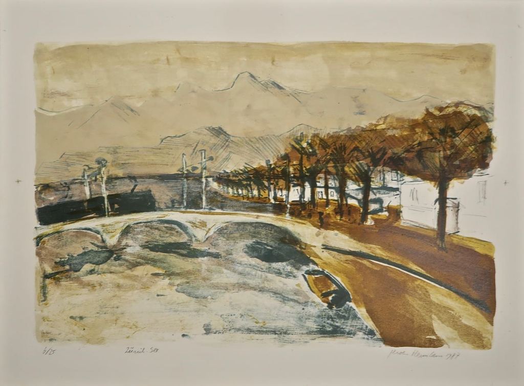 Jeroen Hermkens: Kleurenlitho, Zurich verkocht voor € 50!