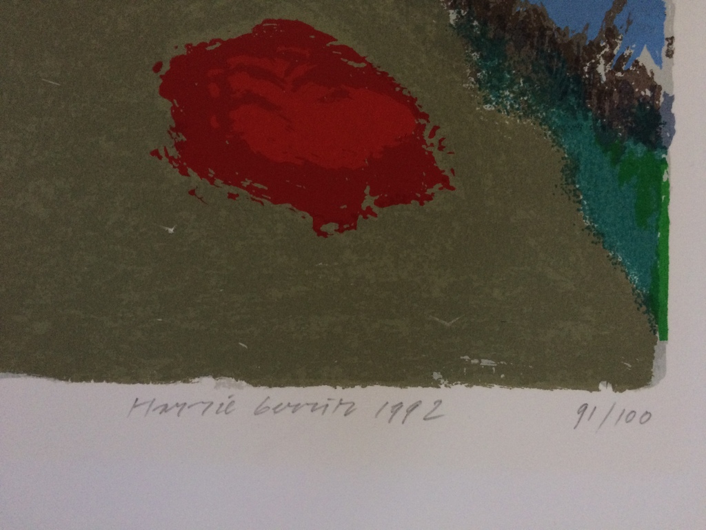 Harry Gerritz, mooie zeefdruk Feestelijk maanlicht uit 1992: 91/100 kopen? Bied vanaf 50!