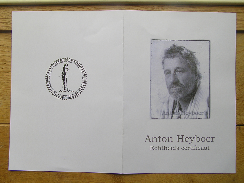 Anton Heyboer Man met Steen:  Krijt op Molenpapier 1988  kopen? Bied vanaf 125!