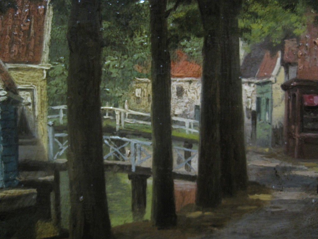 Johan Gerstenhauer Zimmerman  - olieverf ca. 1900  "Hollands dorpsgezicht"  kopen? Bied vanaf 1!