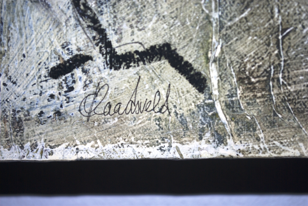 TWEE VOGELS DOOR CARLA RAADSVELD: GEMENGDE TECHNIEK OP CANVAS 60x60  kopen? Bied vanaf 125!